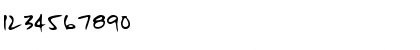 Download HaleysHand Regular Font Numeric Preview