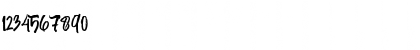 Download Random Brush Regular Font Numeric Preview