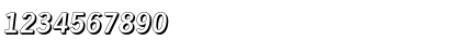 Download HamburgShadow BoldItalic Font Numeric Preview