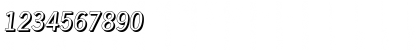 Download HamburgShadow Italic Font Numeric Preview