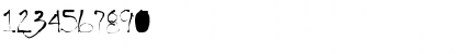 Download Handwrite Inkblot Font Numeric Preview