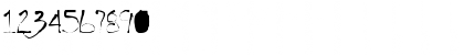 Download Handwrite Regular Font Numeric Preview