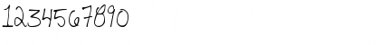 Download Hannahs Messy Handwriting Regular Font Numeric Preview