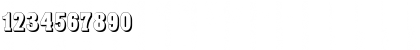Download Hansen Shadow Regular Font Numeric Preview