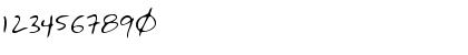 Download HansonsHand Regular Font Numeric Preview