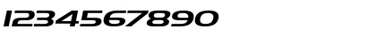 Download HanzelExtended Italic Font Numeric Preview