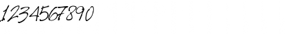 Download HarabaraHand Italic Font Numeric Preview
