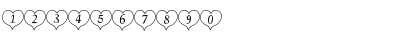Download HeartWhite Becker Normal Font Numeric Preview