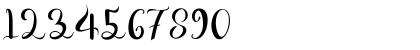 Download Romantis Script Regular Font Numeric Preview