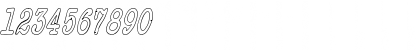 Download Hollow Type Regular Font Numeric Preview