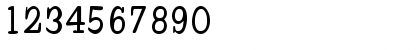 Download Ink Regular Font Numeric Preview
