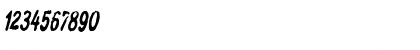 Download InkbleedCondensed Oblique Font Numeric Preview