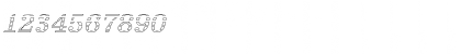 Download IrisBeckerGradoW Italic Font Numeric Preview