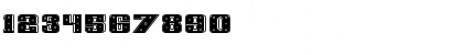 Download IronCladBoltedRaised Regular Font Numeric Preview