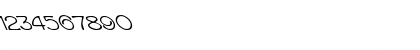 Download Isadora Leftie Regular Font Numeric Preview