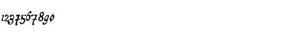 Download Italic hand ancient  Font Numeric Preview
