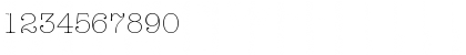 Download ITCAmericanTypewriter-Light Light Font Numeric Preview