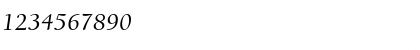 Download ITCBerkeleyOldstyle RomanItalic Font Numeric Preview