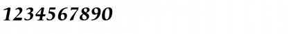 Download ITCCerigo BoldItalic Font Numeric Preview