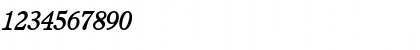 Download ITCCushing-Medium MediumItalic Font Numeric Preview