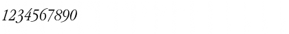 Download ITCGaramond-CondensedLight LightItalic Font Numeric Preview