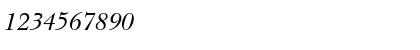 Download ITCNewBaskerville RomanItalic Font Numeric Preview