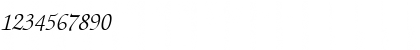 Download ITCZapfChancery-Light LightItalic Font Numeric Preview