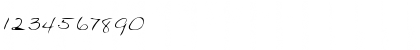Download JackiesHand Regular Font Numeric Preview