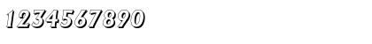 Download JacobBeckerShadow BoldItalic Font Numeric Preview