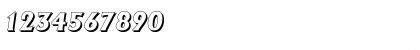 Download JacobBeckerShadow-ExtraBold Italic Font Numeric Preview
