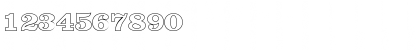 Download JamesBeckerOutline-ExtraBold Regular Font Numeric Preview
