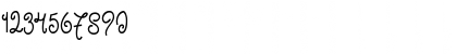 Download Jandles Regular Font Numeric Preview