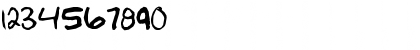 Download Jason's Handwriting Regular Font Numeric Preview