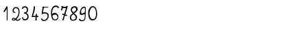 Download JBCursive Regular Font Numeric Preview