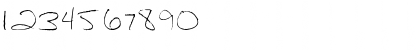 Download Jenny's Handwriting Regular Font Numeric Preview