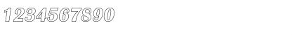 Download JesseBeckerOutline BoldItalic Font Numeric Preview