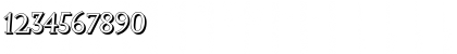 Download JessicaShadow Italic Font Numeric Preview