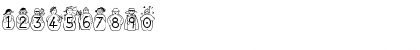 Download JFSnowbiz Regular Font Numeric Preview