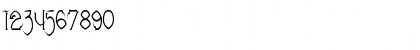 Download GlyphaThin Regular Font Numeric Preview