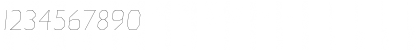 Download Jillican UltraLight Italic Font Numeric Preview