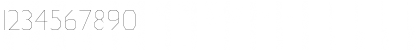 Download Jillican UltraLight Regular Font Numeric Preview