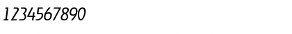 Download JoeBecker-Light Italic Font Numeric Preview