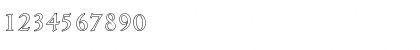 Download JohnBeckerOutline Regular Font Numeric Preview