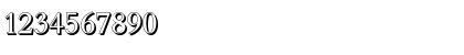 Download JoshuaBeckerShadow Regular Font Numeric Preview