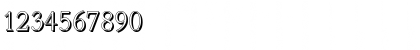 Download JoshuaBeckerShadow-Xlight Regular Font Numeric Preview