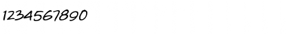 Download Jotting Italic Font Numeric Preview