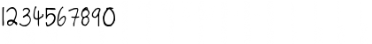 Download juleswriting Regular Font Numeric Preview