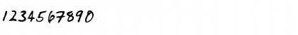 Download KathrynsHand Regular Font Numeric Preview