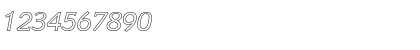 Download KevinBeckerOutline Italic Font Numeric Preview