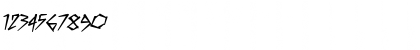 Download KillCrazy BB Italic Font Numeric Preview